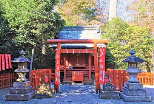 丸山稲荷社社殿の風景