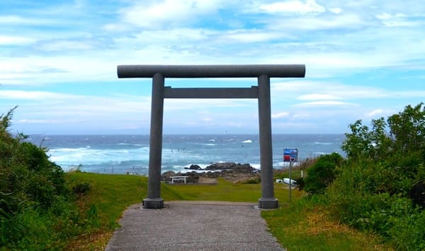 浜鳥居正面の風景